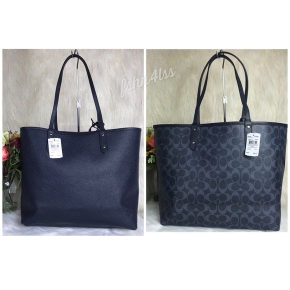 ❌SOLD❌COACH SIGNATURE REVERSIBLE CITY TOTE - Picture 4 of 6